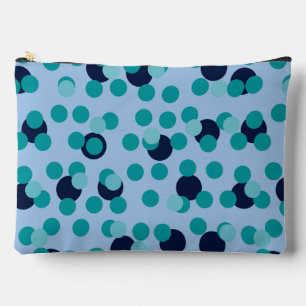 Pochette À Accessoires Géométrique Pop années 60-70 Teal Bulles Milieu de