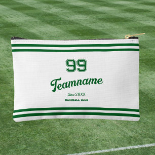 Pochette À Accessoires Green Baseball Custom Player Numéro et nom de l'éq