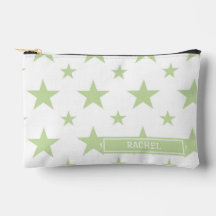 Green Stars Pattern Constellation Pencil Case