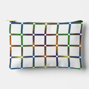 Pochette À Accessoires Grille arc-en-ciel colorée avec espace négatif