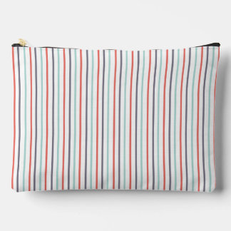Pochette À Accessoires Grille Verticale Blanc Grand Accessoire Pouch