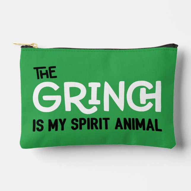 Pochette À Accessoires Grinch est ma citation de Spirit Animal (Recto)