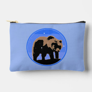 Pochette À Accessoires Grizzly Bear en hiver - Art original de la faune