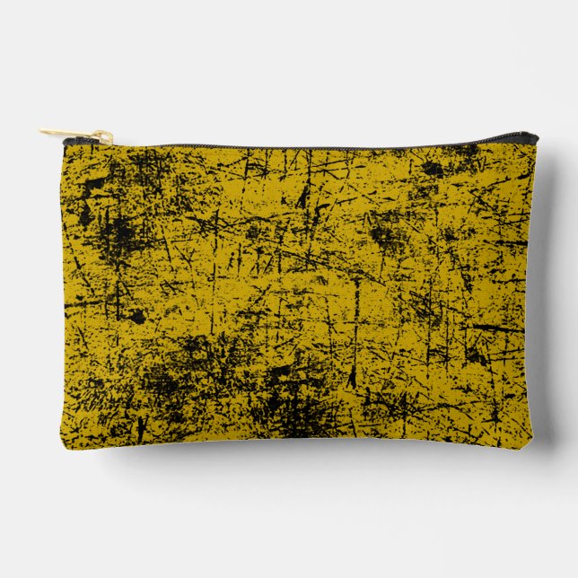 Pochette À Accessoires Grunge jaune (Recto)