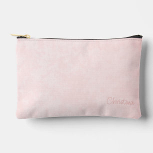 Pochette À Accessoires Grunge rose pâle avec nom