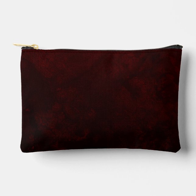Pochette À Accessoires Grunge Urbain Profond Rouge Bourgogne Maroon (Recto)