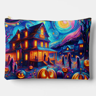 Pochette À Accessoires Halloween Whimsy : Un hommage nocturne étoilé