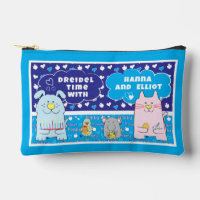 Hanoukka Chat Chien Souris Oiseau Jouer Dreidel