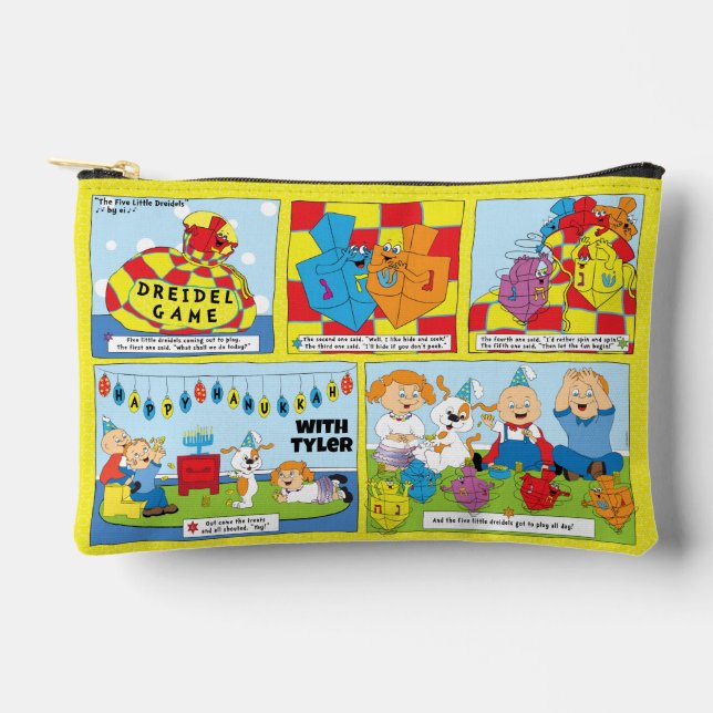 Pochette À Accessoires Hanoukka Dreidel Toon (Recto)