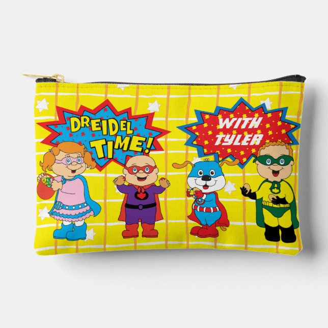Pochette À Accessoires Hanoukka Super Friends Dreidel Accessory Pouch (Recto)