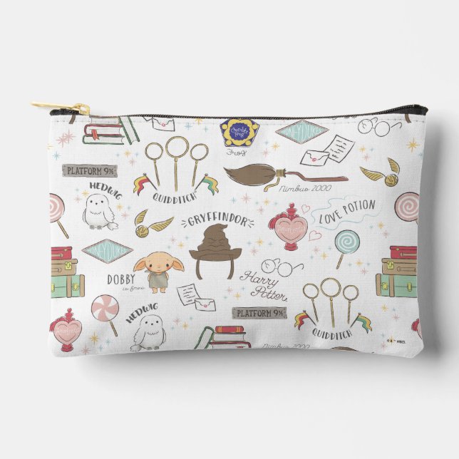 Pochette À Accessoires HARRY POTTER™ Tiny Magic Pattern (Recto)