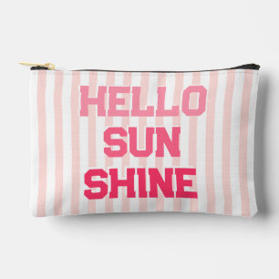 Pochette À Accessoires Hello Sunshine - Cute Peacht Pink Stripes