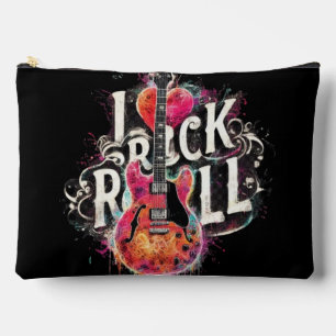 Pochette À Accessoires I Love Rock N Roll Guitare Électrique Peinture