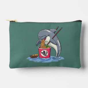 Pochette À Accessoires Illustration d'un dauphin mangeant des ramen