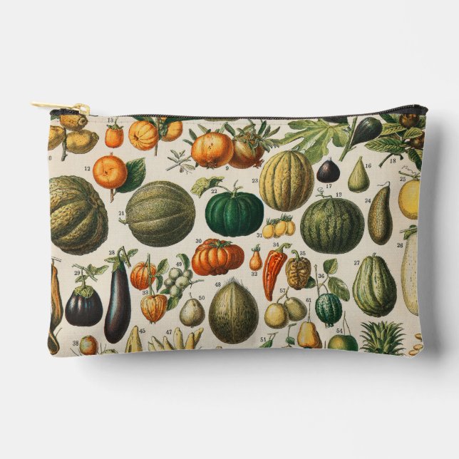 Pochette À Accessoires Illustration scientifique végétale des fruits (Recto)