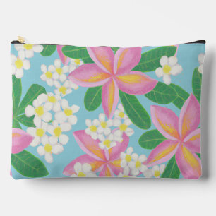 Pochette À Accessoires Impression d'art à motif de plumeria sans couture