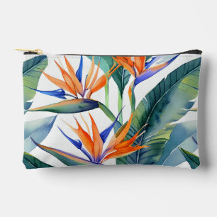 Pochette À Accessoires Imprimeur hawaïenne moderne oiseau de paradis moti