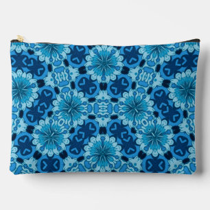 Pochette À Accessoires Indigo Motif Floral chinois carrelage