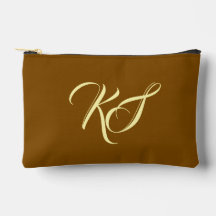 Initiales personnalisées brun élégant monogramme m