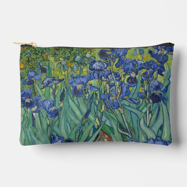 Pochette À Accessoires Irises, Floral Oil Painting, Vincent Van Gogh (Recto)