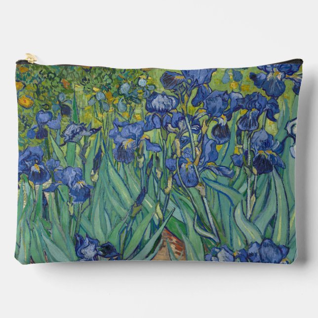 Pochette À Accessoires Irises, Floral Oil Painting, Vincent Van Gogh (Recto)