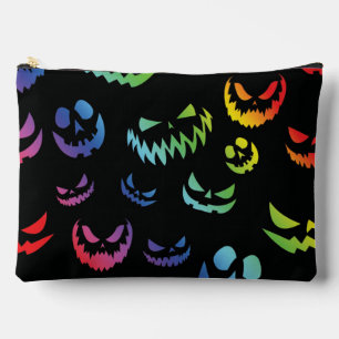 Pochette À Accessoires Jack-o'-lantern face Citrouille noir et blanc