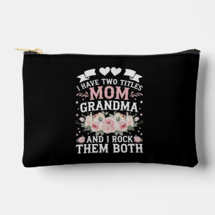 Pochette À Accessoires J'Ai Deux Titres Maman Et Grand-Mère Mignonne Fête