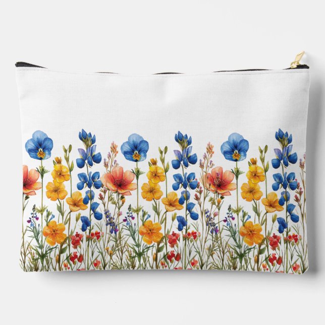 Pochette À Accessoires Jardin botanique fleur sauvage (Verso)