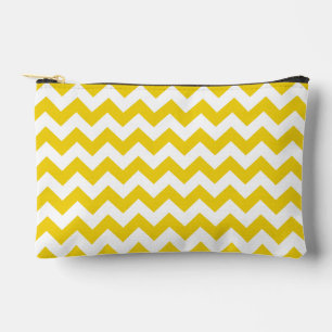 Pochette À Accessoires Jaune Zigzag, Jaune Chevron, Motif géométrique