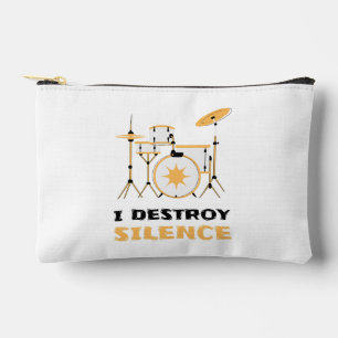 Pochette À Accessoires Je Détruis Silence Funny Drummer