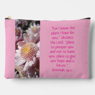 Pochette À Accessoires Jérémie 29:11-13 Rose Grand
