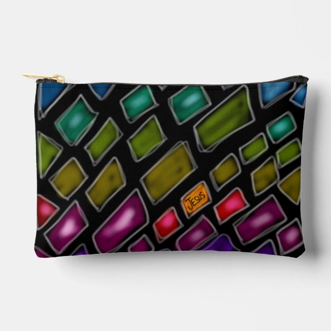 Pochette À Accessoires Jésus spectre de lumière Nom personnalisé (Recto)