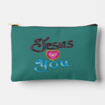 « Jésus vous aime » Turquoise 
