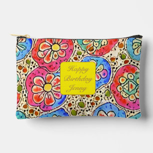Pochette À Accessoires Joli script artistique mosaik motif coloré