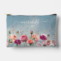 Jolie Aquarelle Rose Fleurs Nom Du Jardin