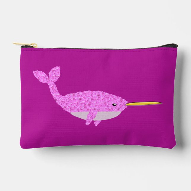Pochette À Accessoires Jolie fille rose bébé Narwhal (Recto)