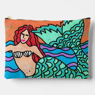 Pochette À Accessoires Jolie Sirène peinture Abstraite