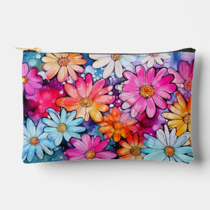 Pochette À Accessoires Jolies fleurs de marguerite colorées