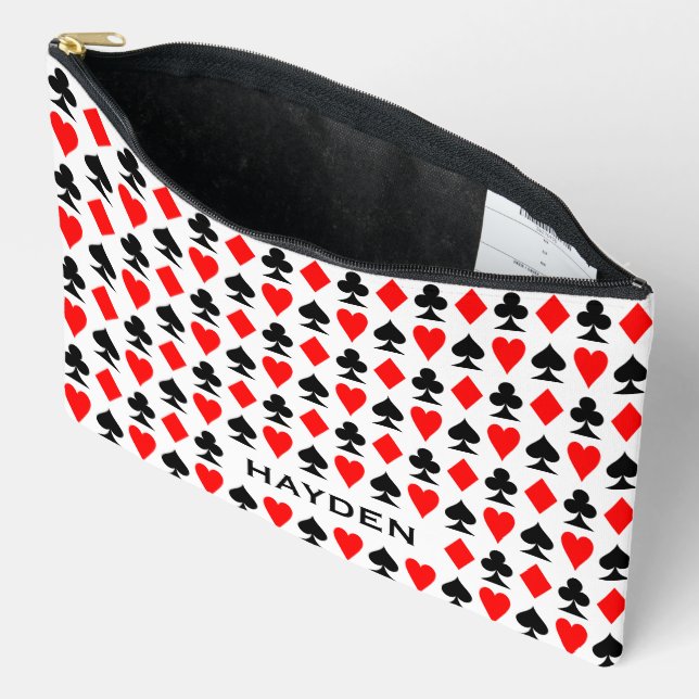 Pochette À Accessoires Jouer Carte Convient Motif Personnalisé (Ouvrir)