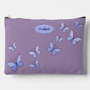 Pochette À Accessoires Jouer Papillon bleu violet Doodle
