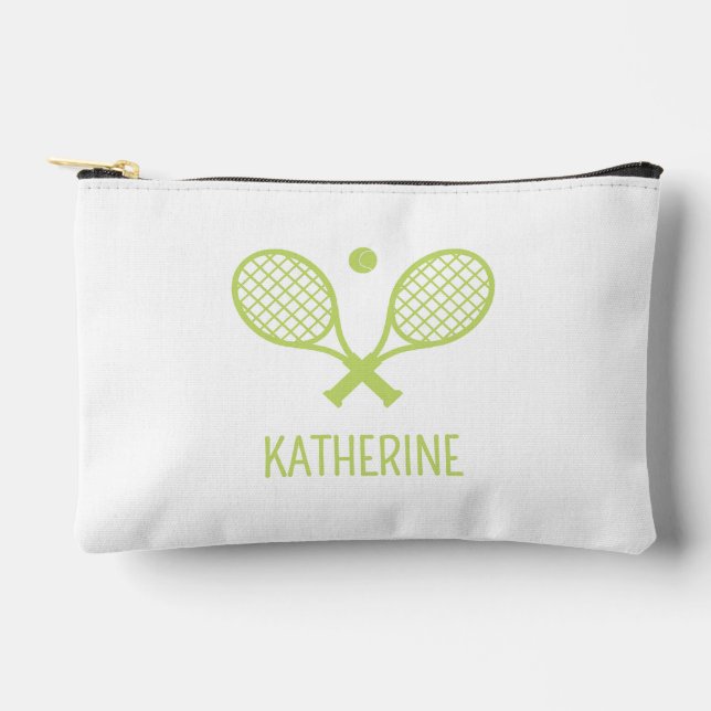 Pochette À Accessoires Joueur de tennis personnalisé Tennis de nom person (Recto)