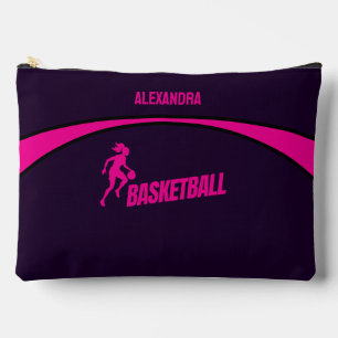 Pochette À Accessoires Joueuse de basket, équipe, cadeau d'anniversaire