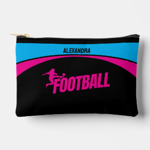 Pochette À Accessoires Joueuse de football femmes, cadeau d'anniversaire
