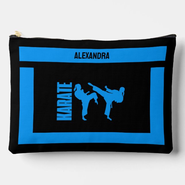 Pochette À Accessoires Joueuse de karaté, Cadeau d'anniversaire, Karaté f (Recto)