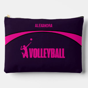 Pochette À Accessoires Joueuse de volley-ball, équipe, fille d'anniversai