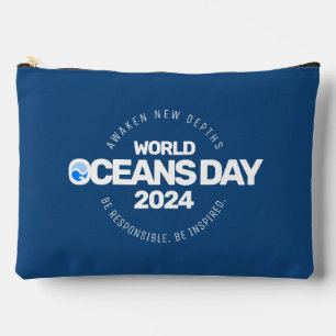 Pochette À Accessoires Journée mondiale des océans Bleu Stylisé Vagues de