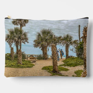 Pochette À Accessoires Journées de plage, ciel couvert, jardin de plage