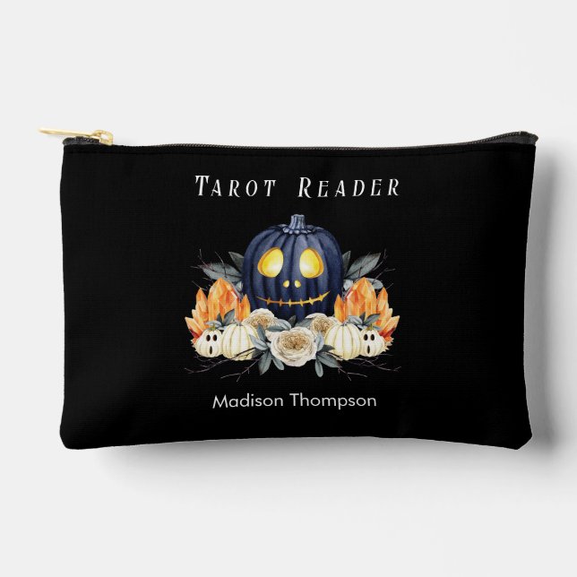 Pochette À Accessoires Joyeux Halloween Éffrayant Samhain Citrouille cris (Recto)