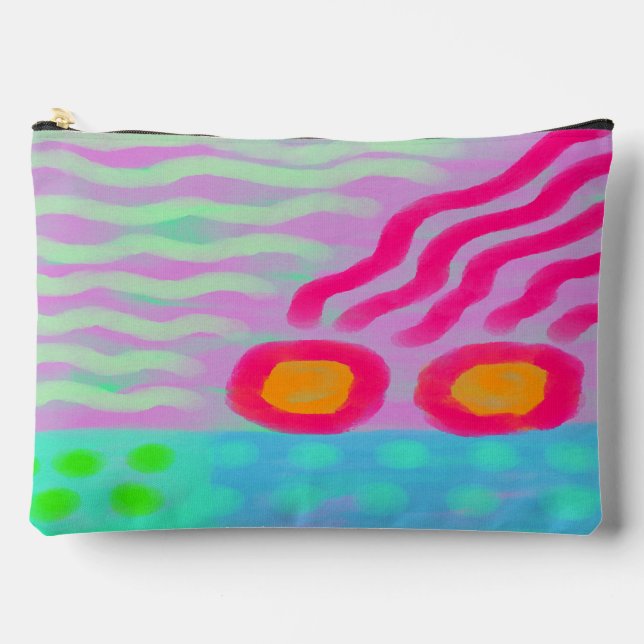 Pochette À Accessoires Joyeux Jour Abstrait peinture numérique (Recto)