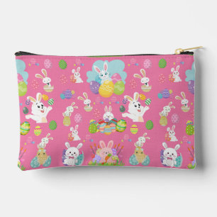 Pochette À Accessoires Joyeux jour de Pâques - Motif Lapin drôle et œufs 